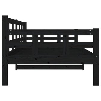 Slaapbank massief grenenhout zwart 90x200 cm 8720287073390 9