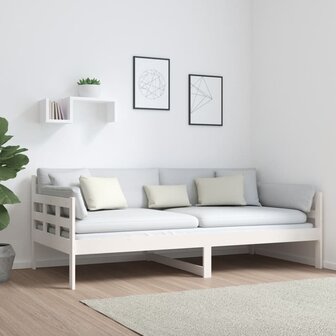 Slaapbank massief grenenhout wit 90x190 cm 8720287073468 4