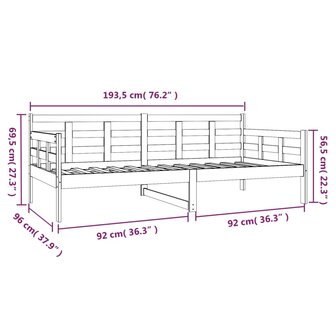 Slaapbank massief grenenhout wit 90x190 cm 8720287073468 11