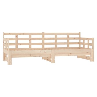 Slaapbank uitschuifbaar massief grenenhout 2x(90x190) cm 8720287073604 2