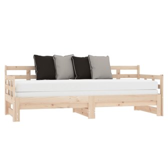 Slaapbank uitschuifbaar massief grenenhout 2x(90x190) cm 8720287073604 4