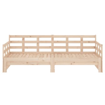 Slaapbank uitschuifbaar massief grenenhout 2x(90x190) cm 8720287073604 6