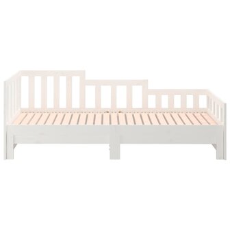Slaapbank uitschuifbaar 2x(80x200) cm massief grenenhout wit 8720287136255 9