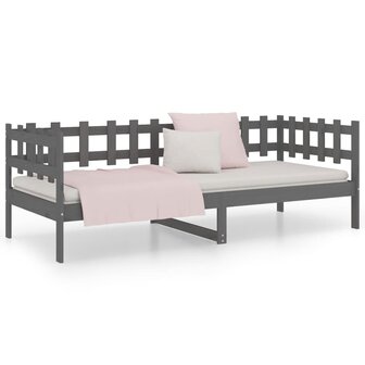 Slaapbank 90x190 cm massief grenenhout grijs 8720287136514 5