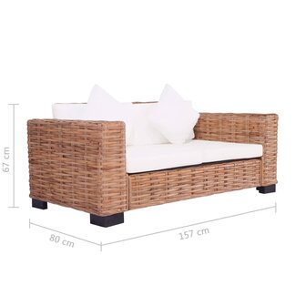 15-delig Bankstel natuurlijk rattan 8718475571537 8
