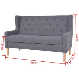 Bankstel stof grijs 2-delig 8718475590057 11