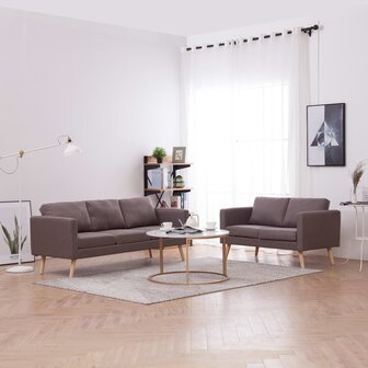 2-delig Bankstel stof taupe 8719883667041 1