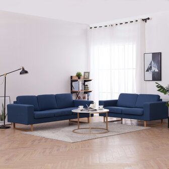 2-delig Bankstel stof blauw 8719883667072 1