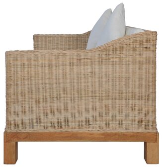 3-delig Bankstel met kussens natuurlijk rattan 8719883731520 8