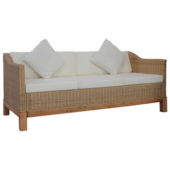 2-delig Bankstel met kussens natuurlijk rattan 8719883731537 7