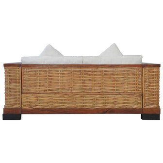 3-delig Bankstel met kussens natuurlijk rattan bruin 8719883731568 8