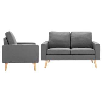 2-delig Bankstel stof lichtgrijs 8720286112625 1