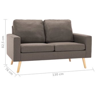 2-delig Bankstel stof taupe 8720286112700 10