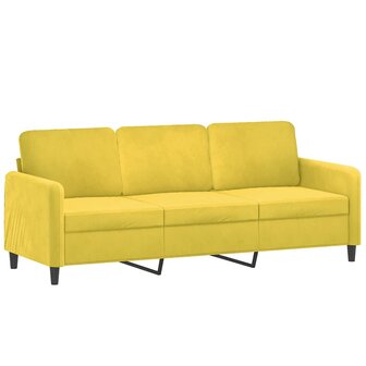 Driezitsbank met sierkussens 180 cm fluweel geel 8721012058644 4