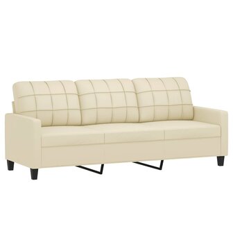Driezitsbank 180 cm kunstleer cr&egrave;mekleurig 8721012138490 2