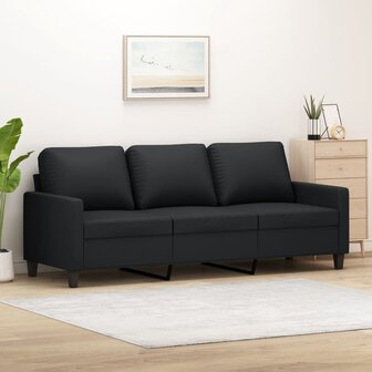 Driezitsbank 180 cm kunstleer zwart 8721012138681 1