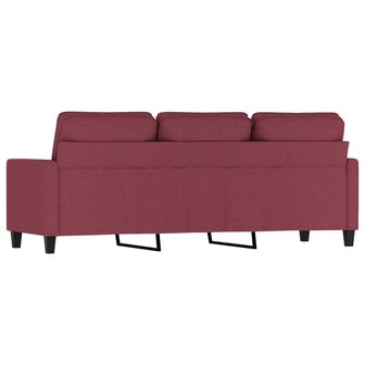 Driezitsbank 180 cm stof wijnrood 8721012139039 5