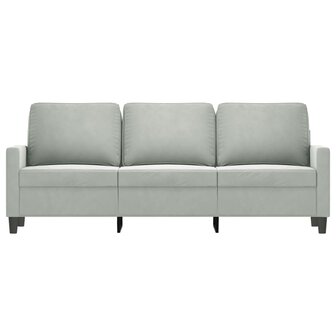 Driezitsbank 180 cm fluweel lichtgrijs 8721012139350 3