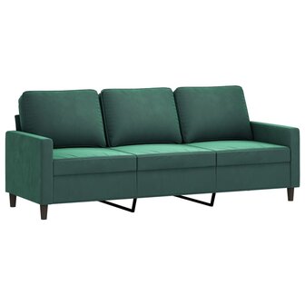 Driezitsbank 180 cm fluweel donkergroen 8721012139374 2