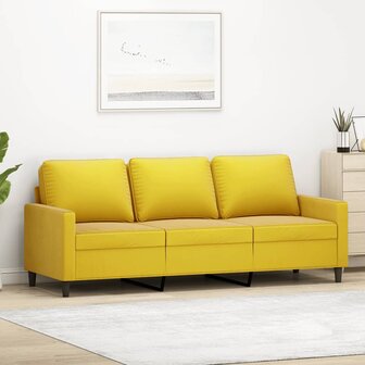 Driezitsbank 180 cm fluweel geel 8721012139411 1