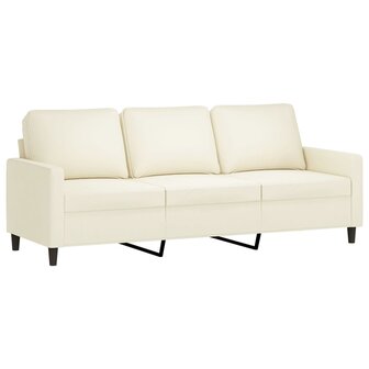 Driezitsbank 180 cm fluweel cr&egrave;mekleurig 8721012139435 2