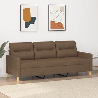 Driezitsbank 180 cm stof bruin 8721012139725 1