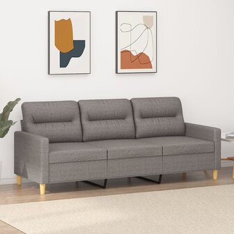 Driezitsbank 180 cm stof taupe 8721012139763 1