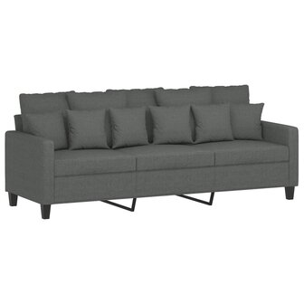 Driezitsbank 180 cm stof donkergrijs 8721012140028 2