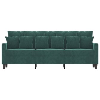 Driezitsbank 180 cm fluweel donkergroen 8721012140417 3