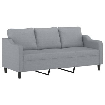 Driezitsbank 180 cm stof lichtgrijs 8721012140936 2
