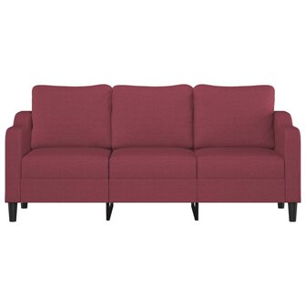 Driezitsbank 180 cm stof wijnrood 8721012140998 3