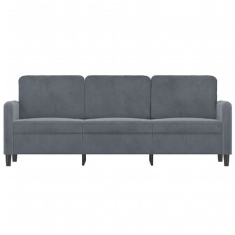 Driezitsbank 180 cm fluweel donkergrijs 8721012141797 3