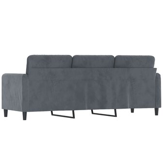 Driezitsbank 180 cm fluweel donkergrijs 8721012141797 5