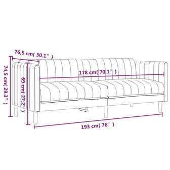 3-zitsbank stof lichtgrijs 8721012399990 9
