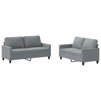 2-delige Loungeset met kussens stof lichtgrijs 8721012064119 2
