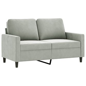 2-delige Loungeset met kussens fluweel lichtgrijs 8721012064836 3