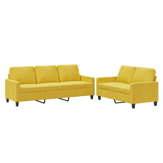 2-delige Loungeset met kussens fluweel geel 8721012064898 2