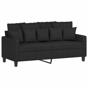 2-delige loungeset met kussens stof zwart 8721012066199 4