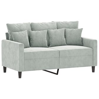 2-delige Loungeset met kussens fluweel lichtgrijs 8721012066670 3