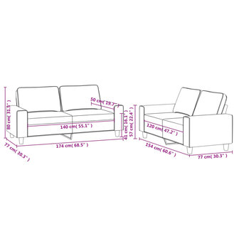 2-delige Loungeset stof wijnrood 8721012068551 7