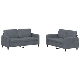 2-delige Loungeset fluweel donkergrijs 8721012069428 2