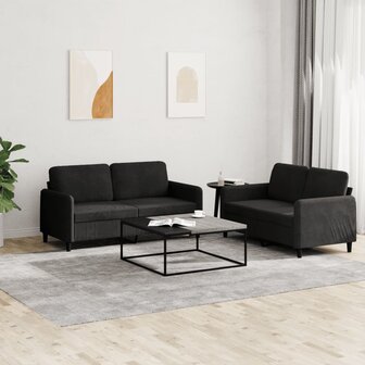 2-delige Loungeset fluweel zwart 8721012069466 1