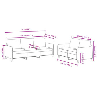 2-delige Loungeset fluweel lichtgrijs 8721012069817 7