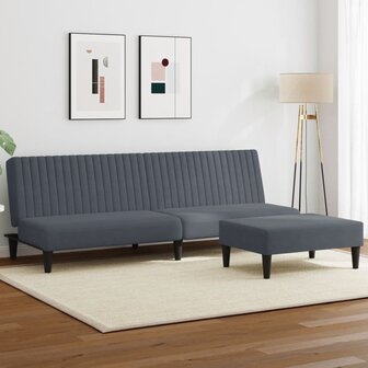 2-delige Loungeset fluweel donkergrijs 8721012453777 1