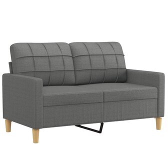 Tweezitsbank met sierkussens 120 cm stof donkergrijs 8721012057425 4