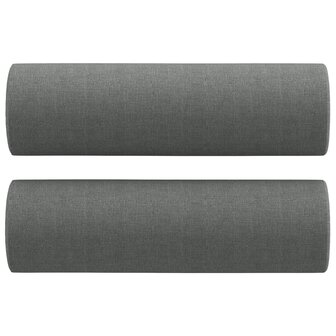 Tweezitsbank met sierkussens 120 cm stof donkergrijs 8721012057425 5