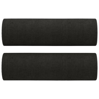 Tweezitsbank met sierkussens 120 cm stof zwart 8721012057456 5