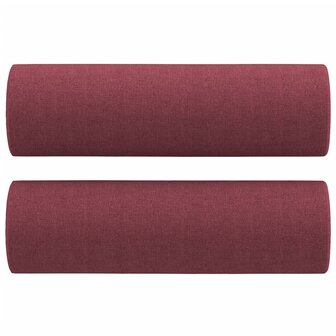 Tweezitsbank met sierkussens 120 cm stof wijnrood 8721012057470 5