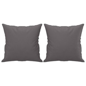 Tweezitsbank met sierkussens 140 cm kunstleer grijs 8721012057722 5