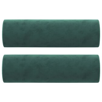 Tweezitsbank met sierkussens 140 cm fluweel donkergroen 8721012058507 5